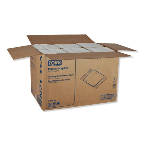 Tork® Universal Dinner Napkins, White, 334 Napkin Pack, 12 Packs (N7141A)