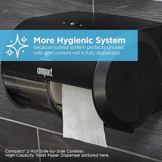 Georgia-Pacific Angel Soft Professional Series Compact Premium Embossed Coreless 2-Ply High-Capacity Toilet Paper by GP PRO,White,19371,750 Sheets Per Roll,36 Rolls Per Case