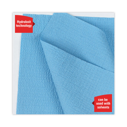 WypAll General Clean X60 Cloths, Small Roll, 9.8 x 13.4, Blue, 130/Roll, 12 Rolls/Carton (35411)