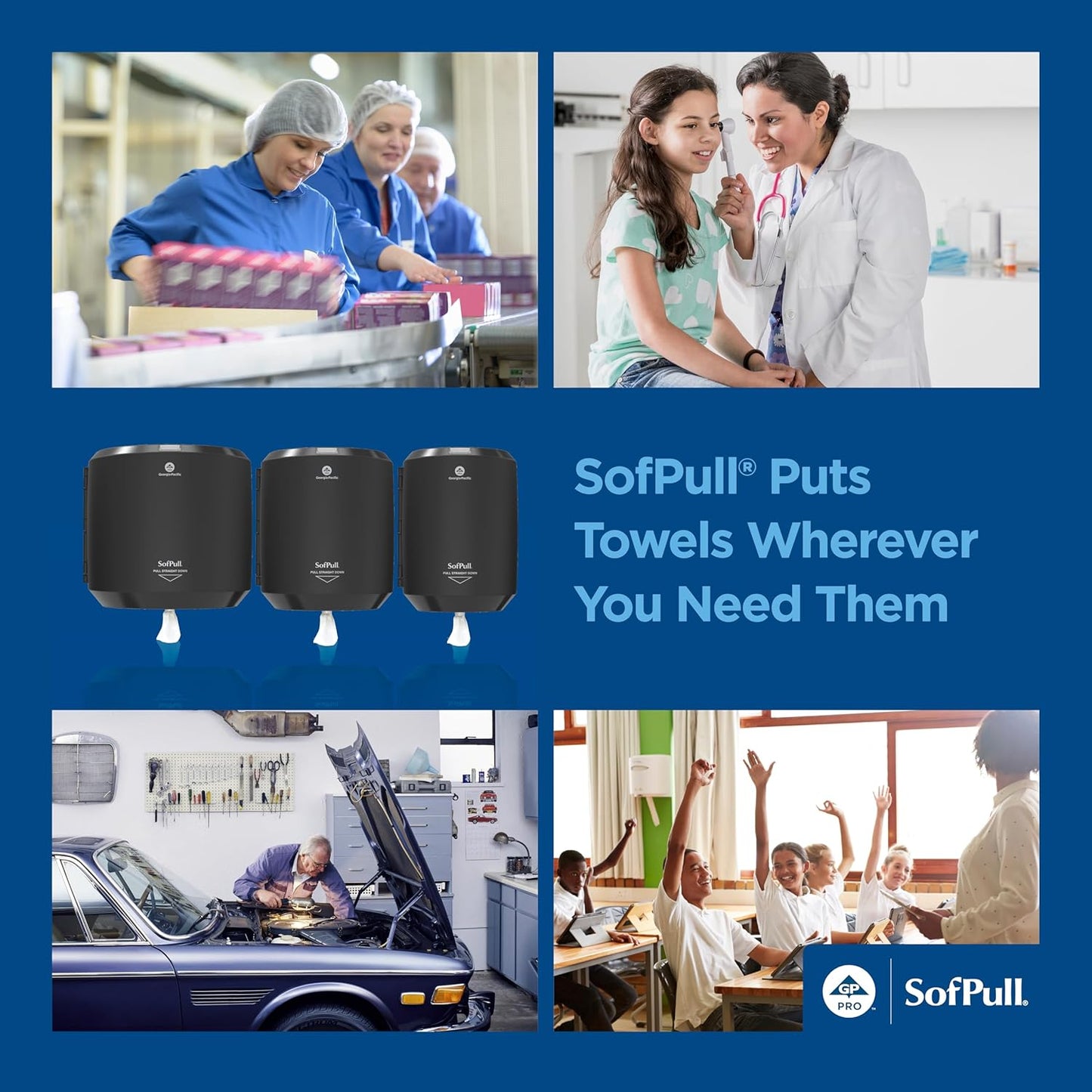 SofPull Centerpull Regular Capacity Premium Paper Towel, White, 28124, 324 Sheets Per Roll, 6 Rolls Per Case