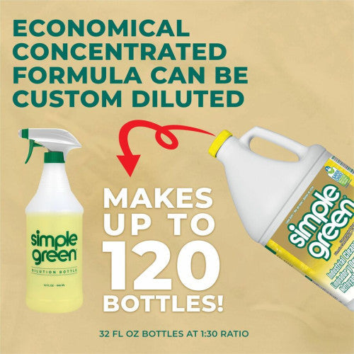 Simple Green Industrial Cleaner/Degreaser For Washable Surface - Concentrate - 128 fl oz (4 quart) - Lemon Scent - Recommended For: Coffee Remover, Lipstick Remover, Ink Remover, Grease Remover - Non-toxic - Lemon - 1 Each (14010)