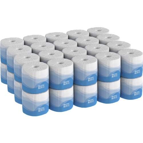 Georgia Pacific Professional Pacific Blue Select Embossed Bathroom Tissue in Dispenser Box, Septic Safe, 2-Ply, White, 550 Sheets/Roll, 40 Rolls/Carton 2 Ply - 4" Width x 4.05" Length - 550 Sheets/Roll - White - 40 / Carton (1824001)