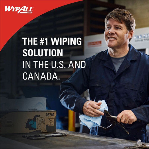 Wypall PowerClean X70 Medium Duty Cloths - Pop-Up Box 8.34" Width x 16.80" Length - White - Hydroknit/ - 100 / Box (41455)