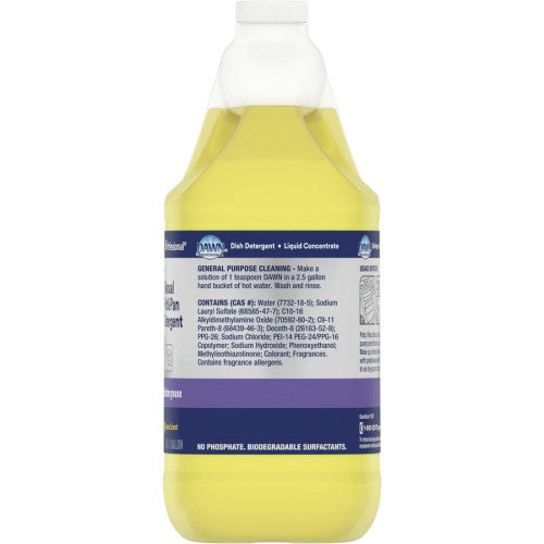 Dawn® Pro Manual Pot & Pan Detergent, Lemon Scent, 4 Gallons 128 fl oz (4 quart) - Lemon Scent - Long Lasting - Clear - 4 / Carton (57444)