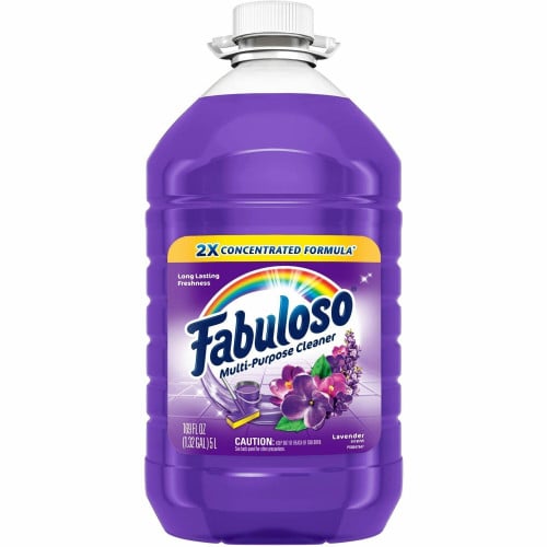 Fabuloso® Multi-Purpose Cleaner, Lavender Scent, 169 oz. Bottle For Multipurpose - 169 fl oz (5.3 quart) - Lavender Scent - Recommended For: Grease Remover, Soil Remover - Residue-free, pH Neutral, Child Safety Cap - Purple Bottle - 1 Each (153122)