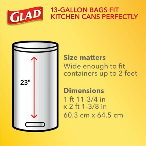 Glad ForceFlex Tall Kitchen Drawstring Trash Bags (78564)