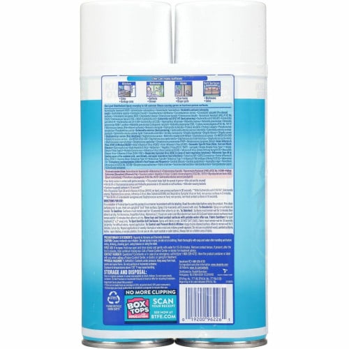 Lysol® Disinfectant Spray, Crisp Linen Scent, 19 oz., 2 Cans Ready-To-Use - 19 oz (1.19 lb) - Crisp Linen Scent - Clear - 2 / Pack (99608)