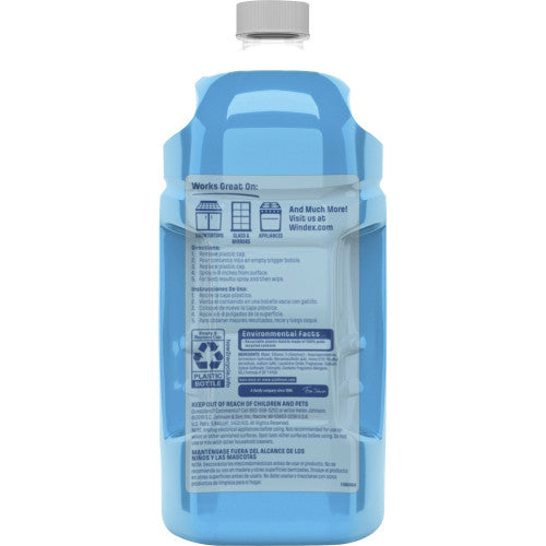Windex® Original Glass Cleaner Refill, 2.1 qt. Bottle, 6 Bottles 67.6 fl oz (2.1 quart) - Streak-free, Film-free, Phosphate-free - Blue Bottle - 6 / Carton (316147CT)