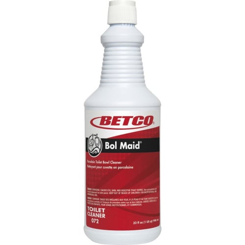 Betco Bol Maid Toilet Cleaner, Mint Scent, 1 Quart, Pack Of 12 Ready-To-Use - 32 fl oz (1 quart) - 38.60 oz (2.41 lb) - Mint Scent - Blue - 12 / Carton (0721200)