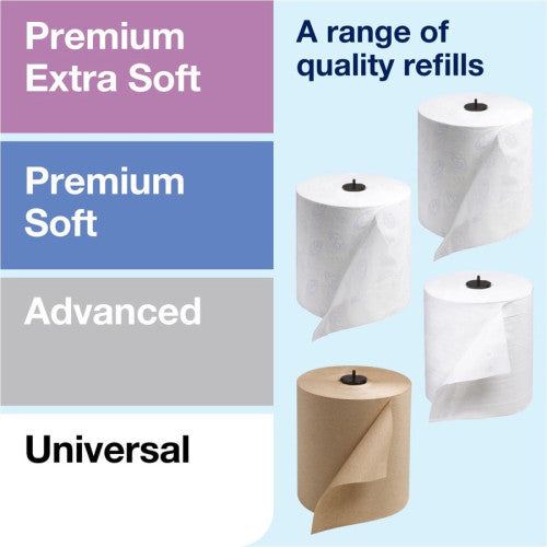 Tork® Automatic Hand Towel Dispenser, Black Roll Dispenser - 15" Height x 13.2" Width x 8.1" Depth - Plastic - Black - Hygienic - 1 / Carton (5510282)