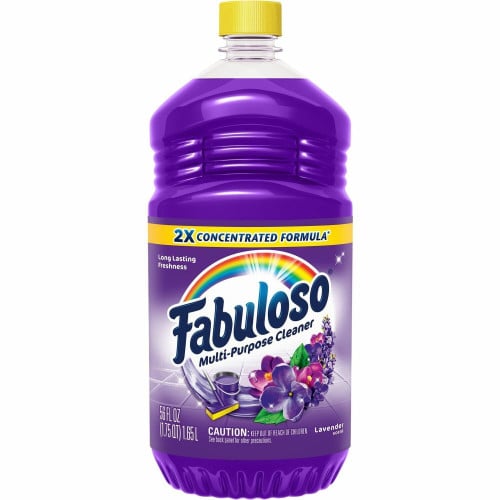 Fabuloso® All-Purpose Cleaner, Lavender Scent, 56 oz. Bottle 56 fl oz (1.8 quart) - Lavender Scent - Rinse-free, Residue-free, Long Lasting, Easy to Use - Purple Bottle - 1 Each (153041)