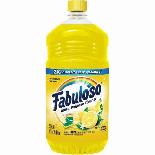 Fabuloso® Multi-Purpose Cleaner, Lemon Scent, 56 oz. Bottle 56 fl oz (1.8 quart) - Lemon Scent - Rinse-free, Residue-free, Long Lasting - Yellow - 1 Bottle (MX06157A)
