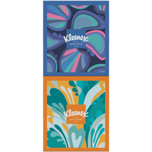 Kleenex® Anti-viral Facial Tissue, 3-Ply, 55 Sheet Box, 4 Boxes 3 Ply - WhiteBox - 55/Box - 4 / Pack (54506)