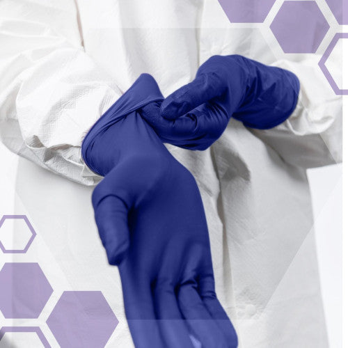 KIMTECH Vista Nitrile Exam Gloves 4.7 mil Thickness x 9.50" Glove Length - X-Large Size - Nitrile - Blue - Recyclable, Textured Fingertip, Powdered, Non-sterile - For Laboratory Application - 180 / Box (62829)