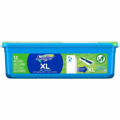Swiffer Sweeper XL Wet Mopping Pads X-Large - White - 12/Pack - 6 / Carton (74471CT)