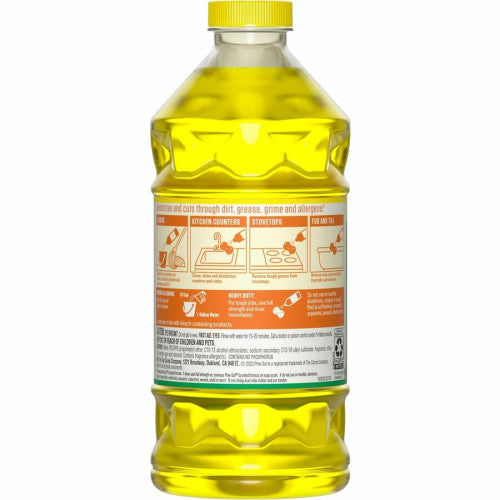 Pine-Sol Multi-Surface Cleaner For Multi Surface - Concentrate - Liquid - 40 fl oz (1.3 quart) - Lemon Fresh Scent - Deodorize, Disinfectant, Dilutable - Yellow - 1 Each (60165)