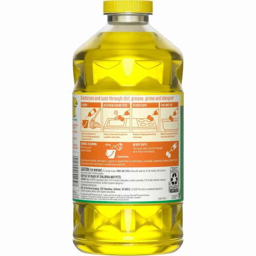 Pine-Sol Multi-Surface Cleaner For Multi Surface - Concentrate - Liquid - 80 fl oz (2.5 quart) - Lemon Fresh Scent - Deodorize, Disinfectant, Dilutable - Yellow - 6 / Carton (60162CT)