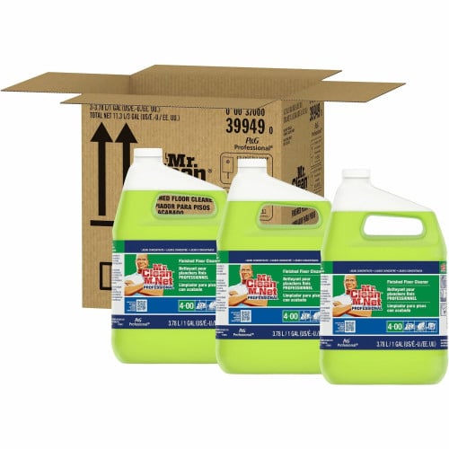 Mr. Clean Pro. All-Purpose Floor Cleaner For Multi Surface, Multipurpose - Concentrate - 128 fl oz (4 quart) - Fresh Lemon Scent - Recommended For: Grease Remover, Dirt Remover, Soil Remover, Grime Remover - Rinse-free, Benzene-free, BPA-free, Alk (39949)
