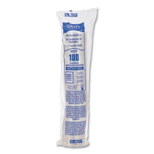 Non-Vented Cup Lids, Fits 9 oz to 22 oz Cups, Clear, 1,000/Carton