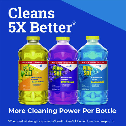 Pine-Sol CloroxPro Multi-Surface Cleaner Concentrated, Lavender Clean Scent, 80 oz Bottle (60608EA)