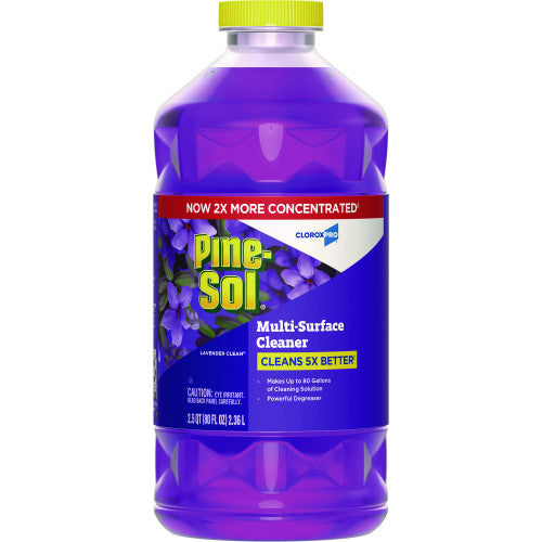 Pine-Sol CloroxPro Multi-Surface Cleaner Concentrated, Lavender Clean Scent, 80 oz Bottle (60608EA)