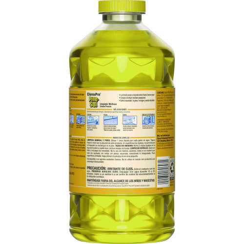 Pine-Sol CloroxPro Multi-Surface Cleaner Concentrated, Lemon Fresh Scent, 80 oz Bottle (60607EA)