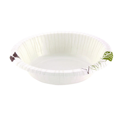 Dixie Pathways Heavyweight Paper Bowls, WiseSize, 12 oz, Green/Burgundy, 125/Pack (SXB12WSPK)