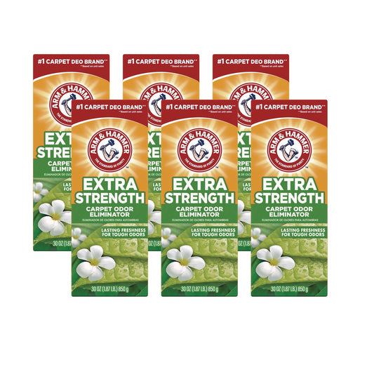 Arm & Hammer Deodorizing Carpet Cleaning Powder, Fresh, 30 oz Box, 6/Carton