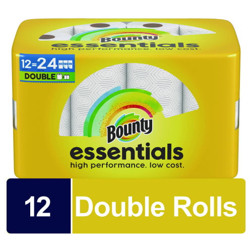 Bounty® Essentials Kitchen Paper Towels, 2-Ply, 108 Sheets, 12 Rolls (11093)
