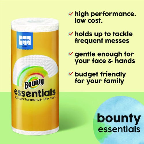 Bounty® Essentials Kitchen Paper Towels, 2-Ply, 108 Sheets, 12 Rolls (11093)