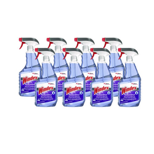 Windex Non-Ammoniated Glass/Multi Surface Cleaner, Fresh Scent, 32 oz Bottle, 8/Carton (322381)