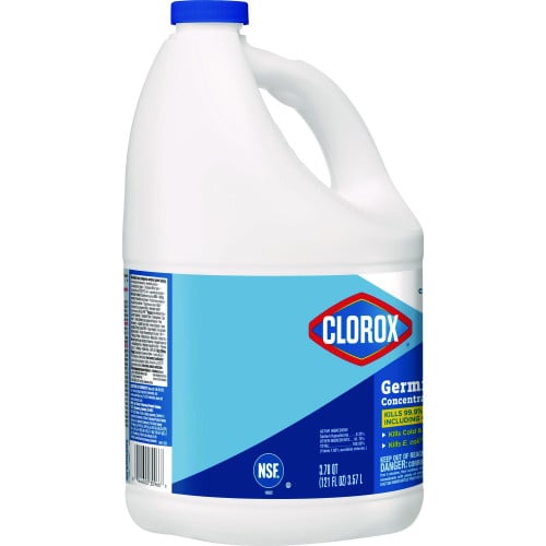 Clorox Concentrated Germicidal Bleach, Regular, 121 oz Bottle, 3/Carton (30966CT)