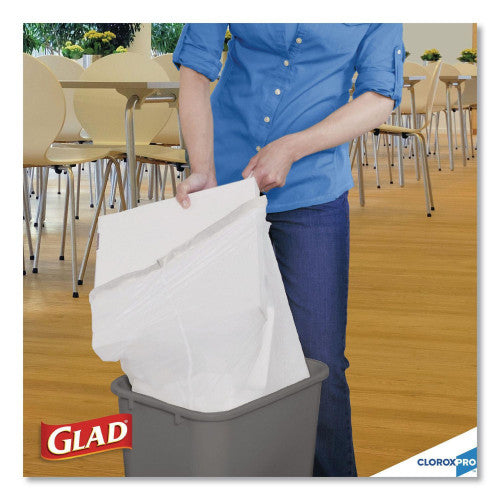 Glad Tall Kitchen Drawstring Trash Bags, 13 gal, 24" x 27.38", Gray, 100 Bags/Box, 4 Boxes/Carton (78526CT)