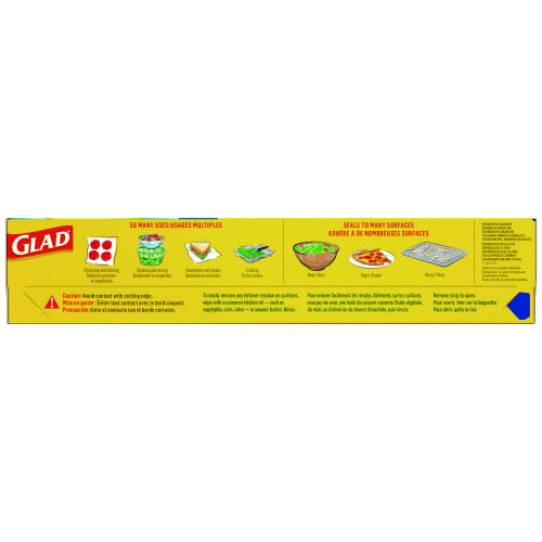 Glad Press'n Seal Food Plastic Wrap, 70 Square Foot Roll, 12 Rolls/Carton (70441)