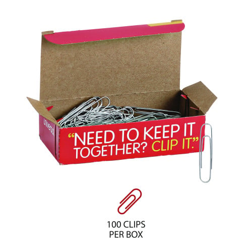 Universal Paper Clips, Jumbo, Smooth, Silver, 100 Clips/Box, 10 Boxes/Pack (UNV72220)