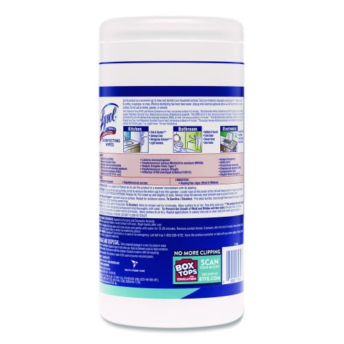 Lysol® Disinfecting Wipes, Crisp Linen Scent, 80 Wipes, 6 Canisters (89346CT)