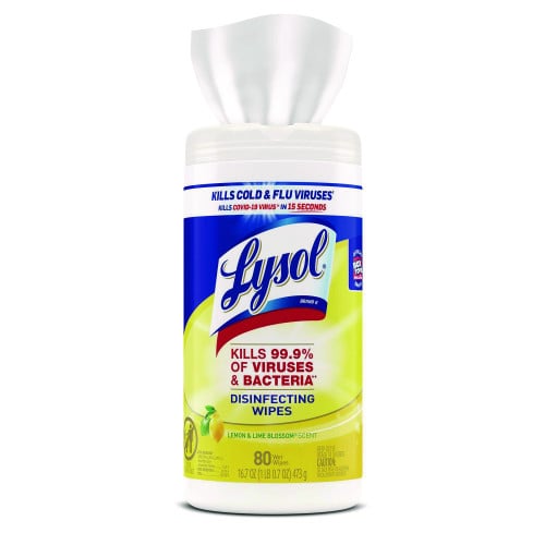 Lysol® Disinfecting Wipes, Lemon & Lime Blossom, 80 Wipes (77182EA)