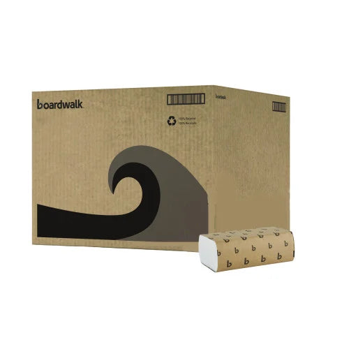 Boardwalk® Multifold Paper Towels, 1-Ply, White, 4000 Towels