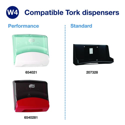Tork Industrial Heavy-Duty Cleaning Cloth, 1-Ply, 13.97 x, 4.25, Unscented, White, 60 Cloths, 4/Carton (570481)