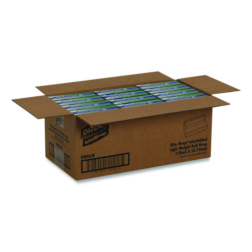 Dixie Dispens-A-Wax Waxed Deli Patty Paper, 10.75 x 7.5, 500/Box, 12 Boxes/Carton (RW86W)