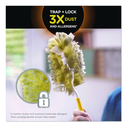 Swiffer Heavy Duty Dusters Refill, Trap + Lock Fiber, Yellow, 11/Box (99035BX)
