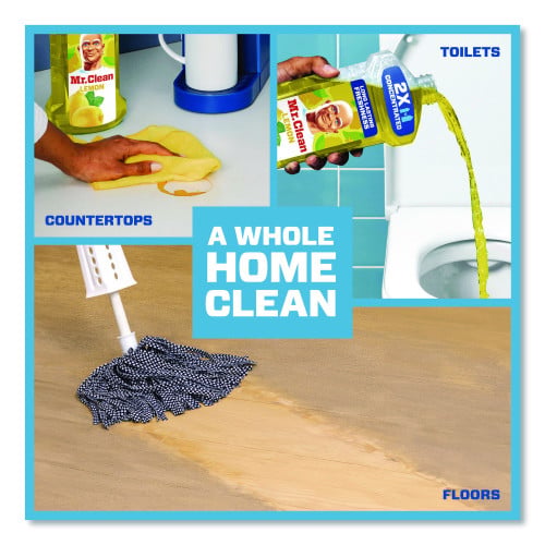 Mr. Clean Multi-Surface Antibacterial Cleaner, Lemon Scent, 23 oz Bottle, 6/Carton (06892)