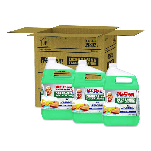 Mr. Clean Degreasing Floor Cleaner, 1 gal Bottle, 3/Carton (19892)
