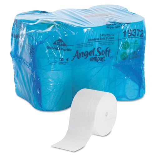 Compact® Coreless Standard Toilet Paper, 2-Ply, 1125 Sheets, 18 Rolls (19372)