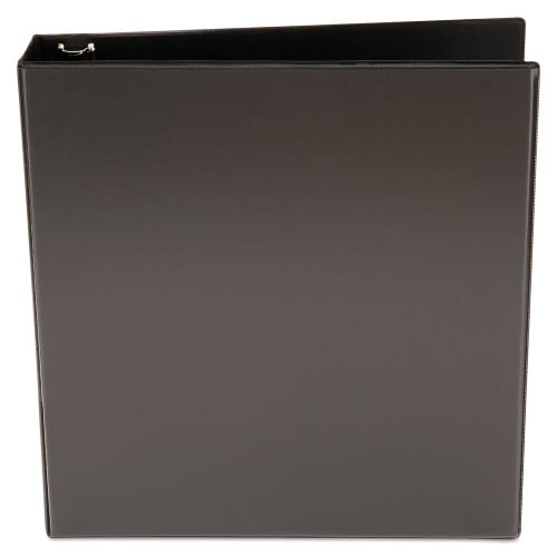 Universal Economy Round Ring View Binder, 3 Rings, 1.5" Capacity, 11 x 8.5, Black (UNV20971)
