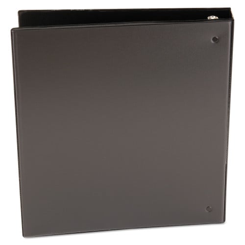 Universal Economy Round Ring View Binder, 3 Rings, 1.5" Capacity, 11 x 8.5, Black (UNV20971)