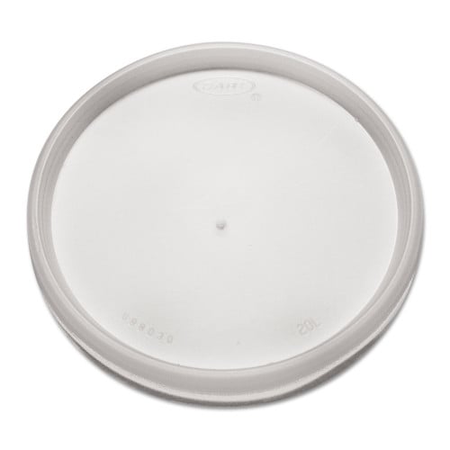 Dart Plastic Lids for Foam Cups, Bowls and Containers, Flat, Vented, Fits 6-32 oz, Translucent, 100/Pack, 10 Packs/Carton (20JL)