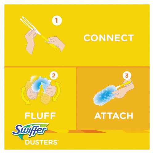 Swiffer Refill Dusters, DustLock Fiber, Light Blue, Lavender Vanilla Scent,10/Box,4 Boxes/Carton (21461CT)