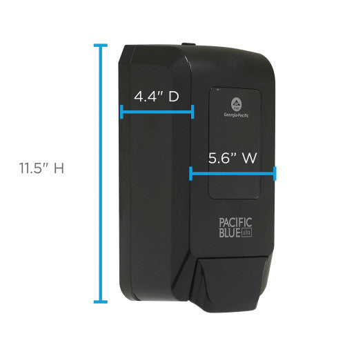 Georgia Pacific Professional Pacific Blue Ultra Soap/Sanitizer Dispenser 1,200 mL Refill, 5.6 x 4.4 x 11.5, Black (53057)