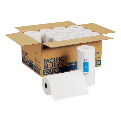 Georgia Pacific Professional Pacific Blue Select Two-Ply Perforated Paper Kitchen Roll Towels, 2-Ply, 11 x 8.8, White, 250/Roll, 12 Rolls/Carton (27700)